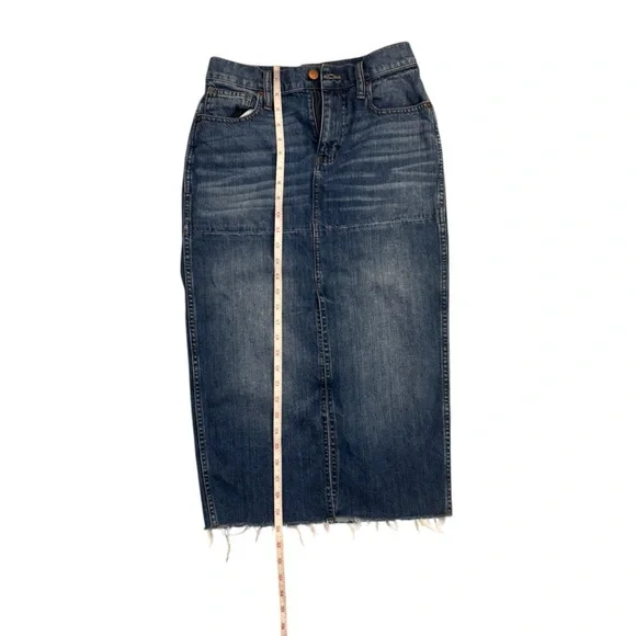 Madewell The Rilee Denim Midi Skirt Size 26 - Picture 6 of 7